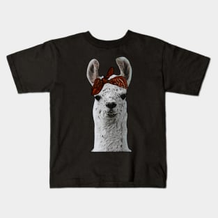 Cute & Adorable Gangster Bandana Llama Thug Lama Kids T-Shirt